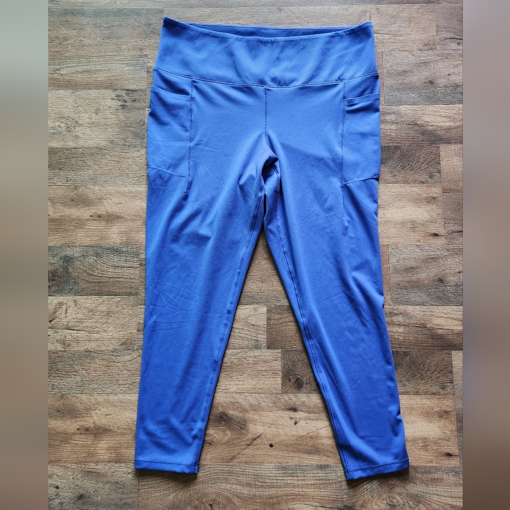 Danskin Blue Leggings With Pockets Size XXL